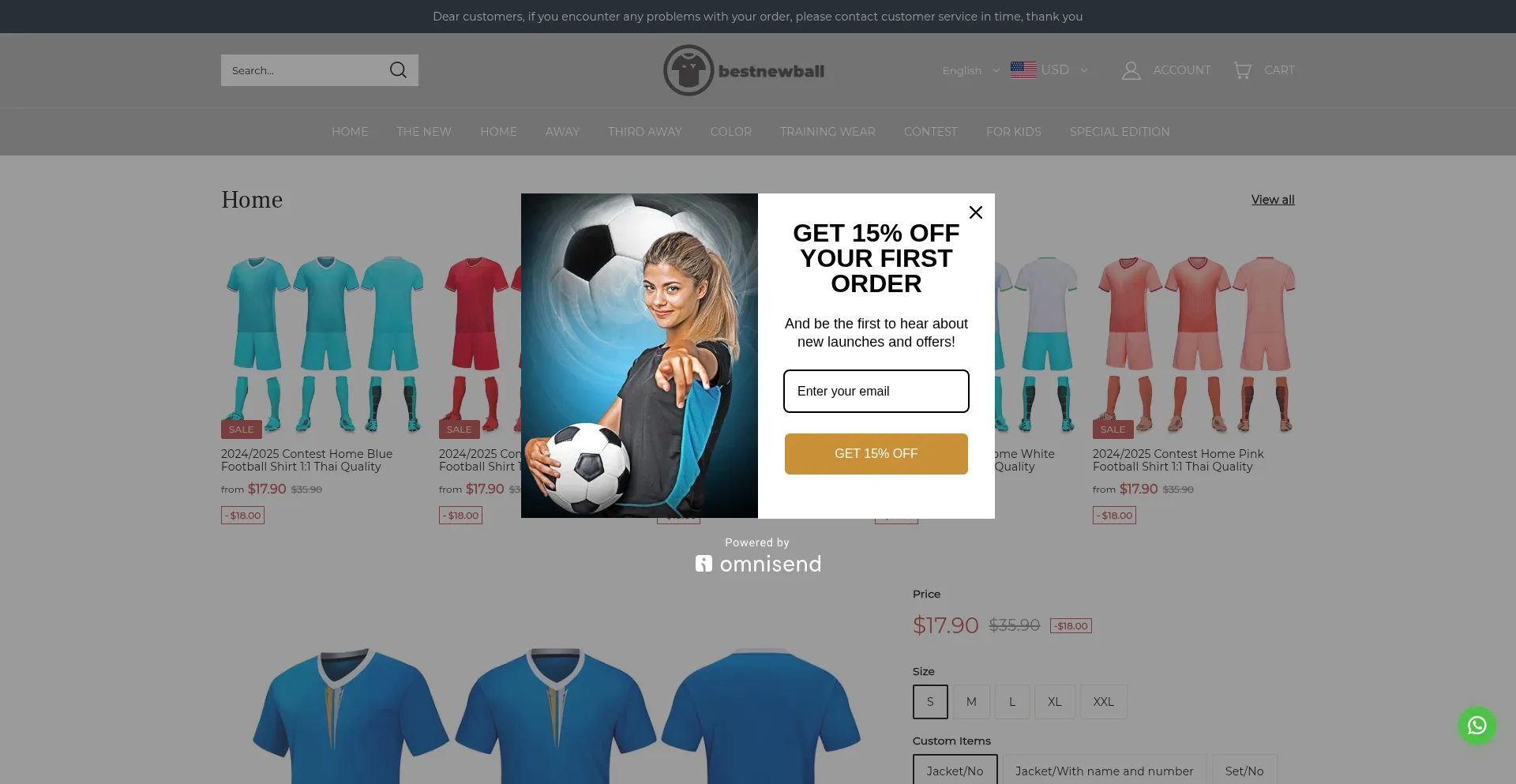 Website screenshot of Bestnewball.com