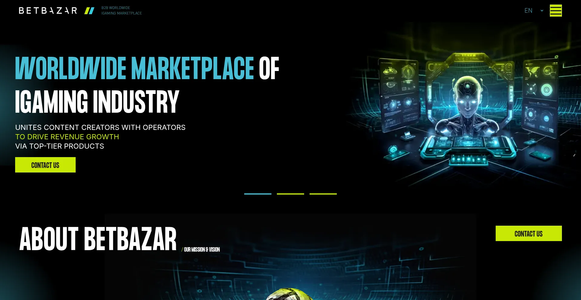 Website screenshot of Betbazar.com