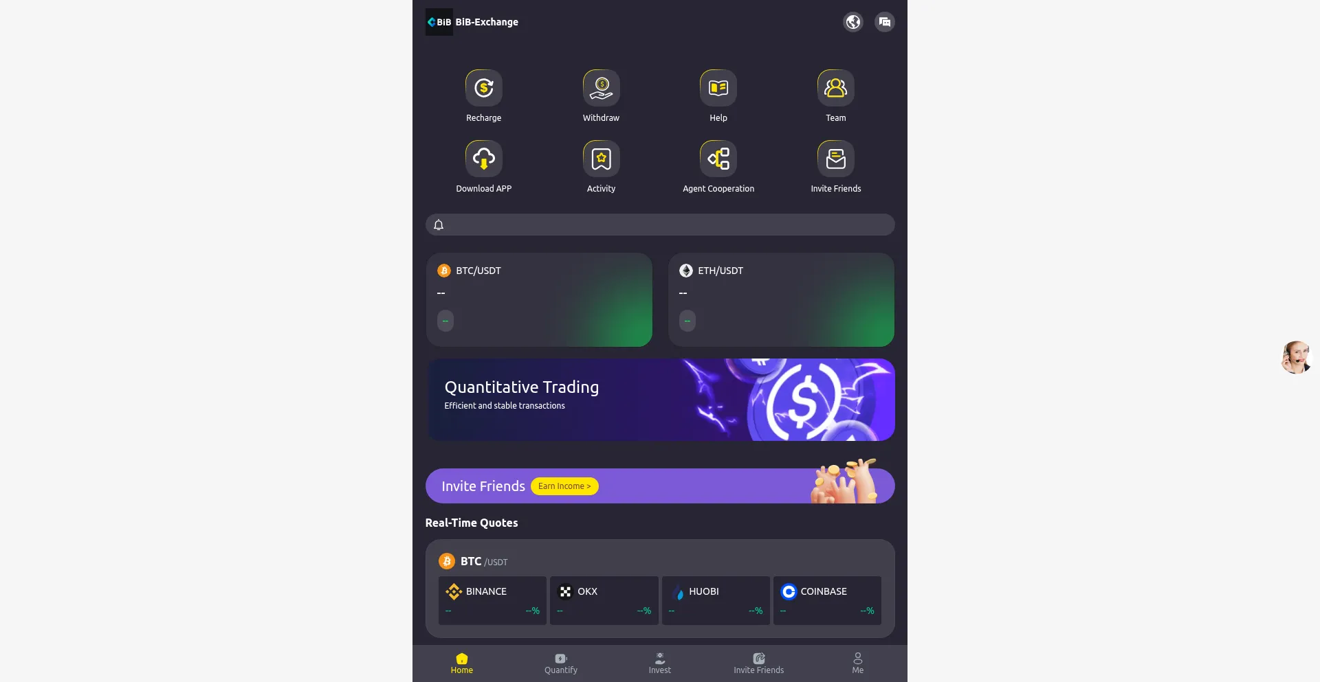 Website screenshot of Bibexchange.vip