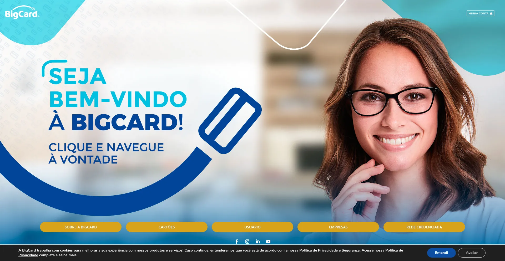 Website screenshot of Bigcard.com.br