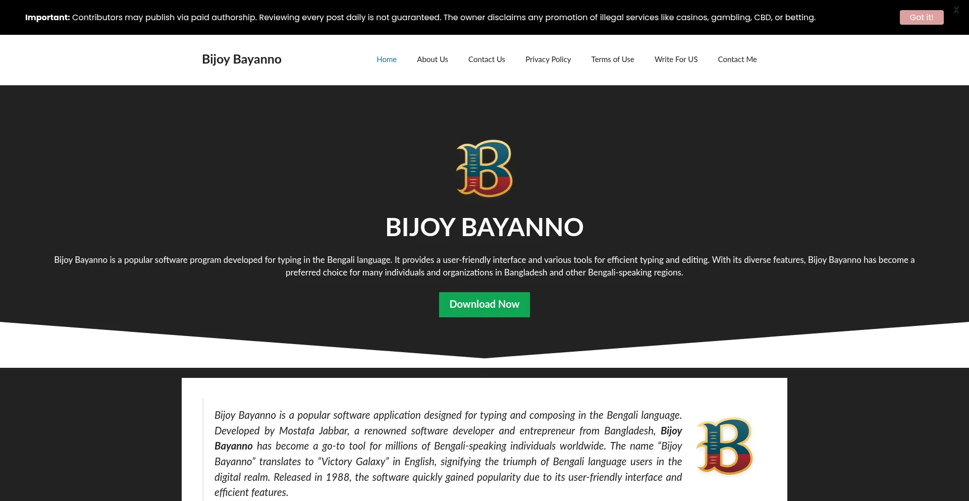 Bijoybayanno.org Screenshot