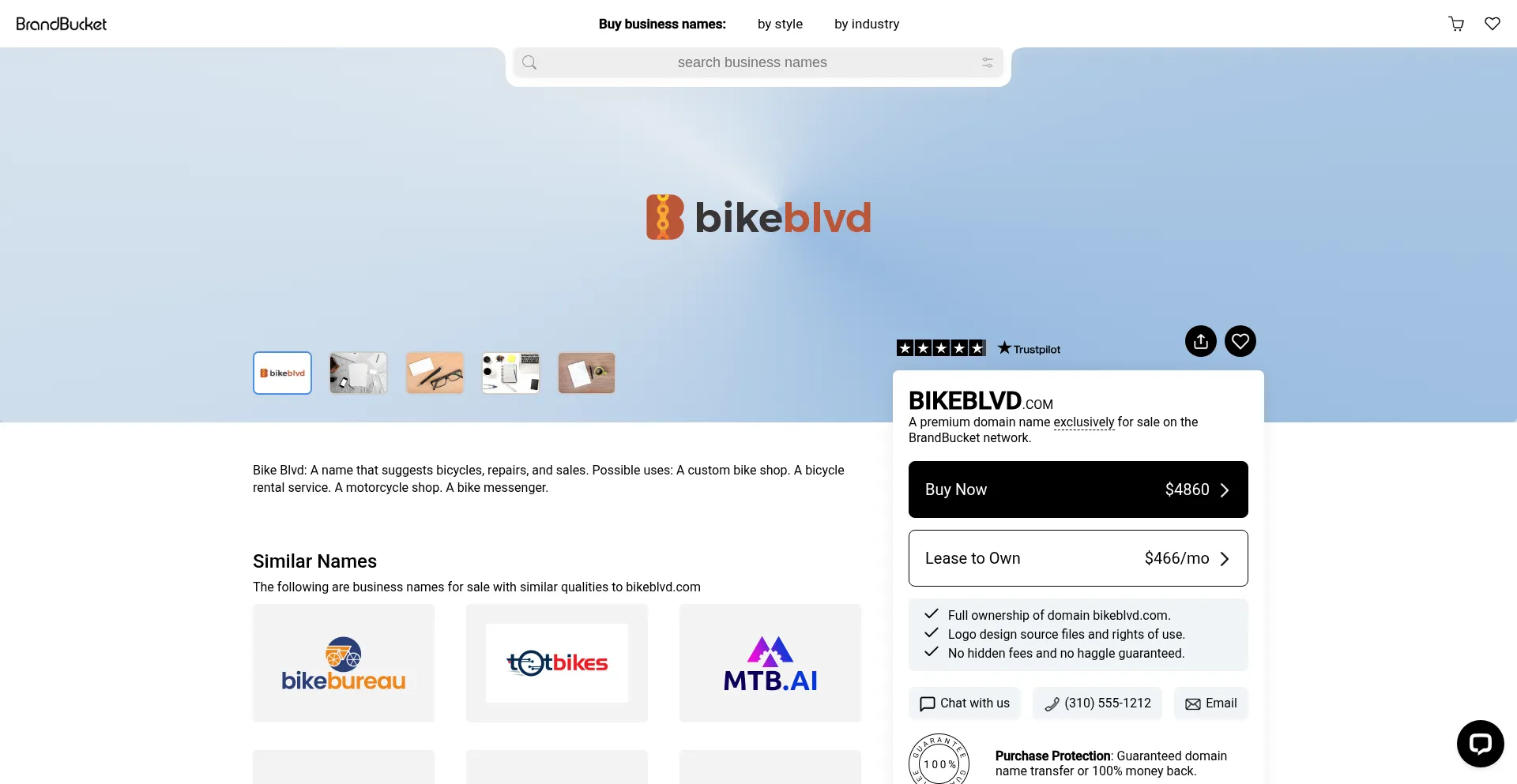 Website screenshot of Bikeblvd.com