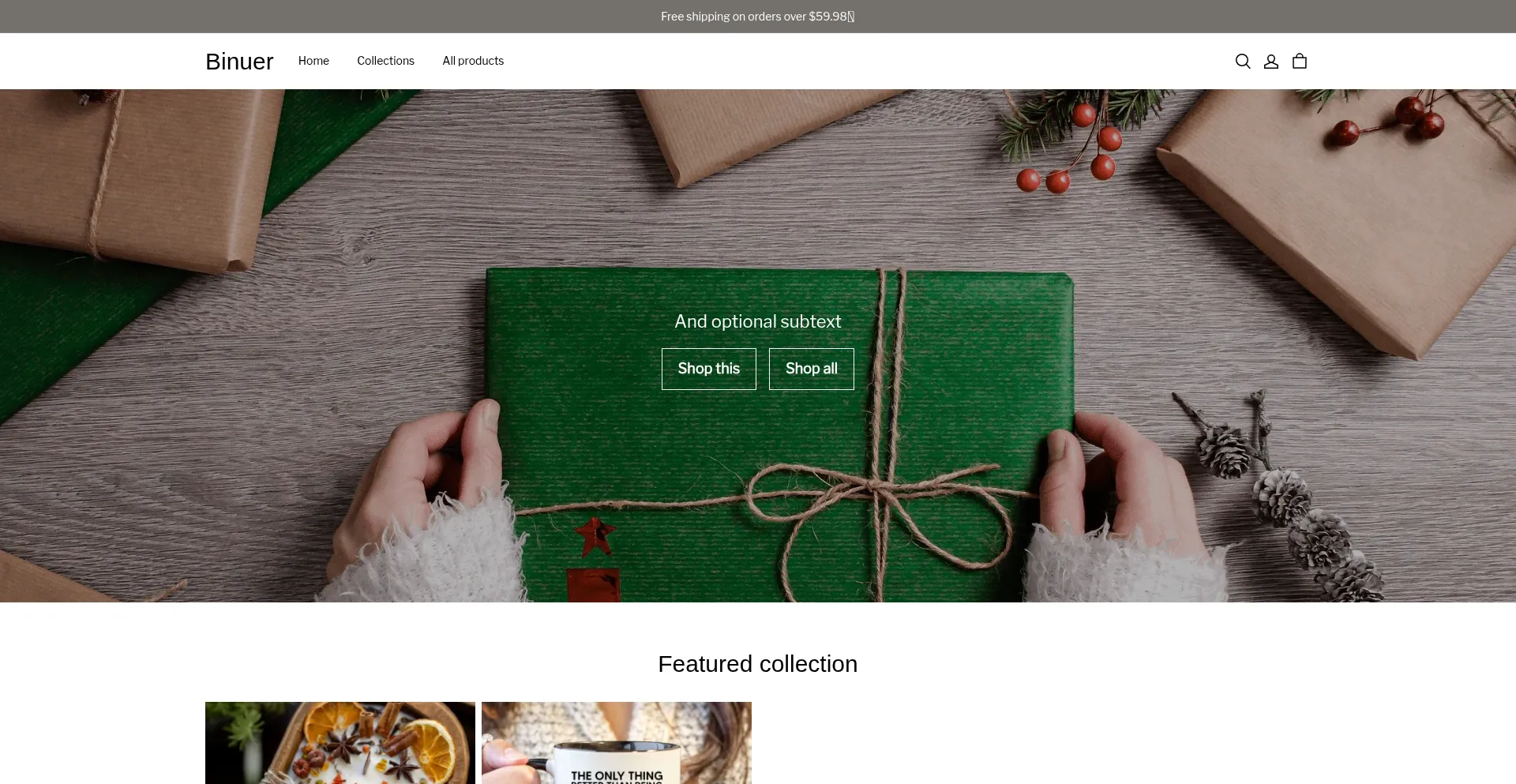 Website screenshot of Binuer.com
