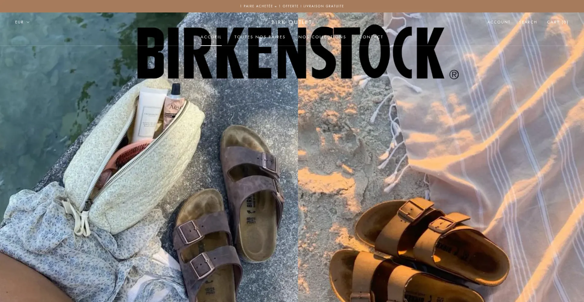 Website screenshot of Birk-outlet.com