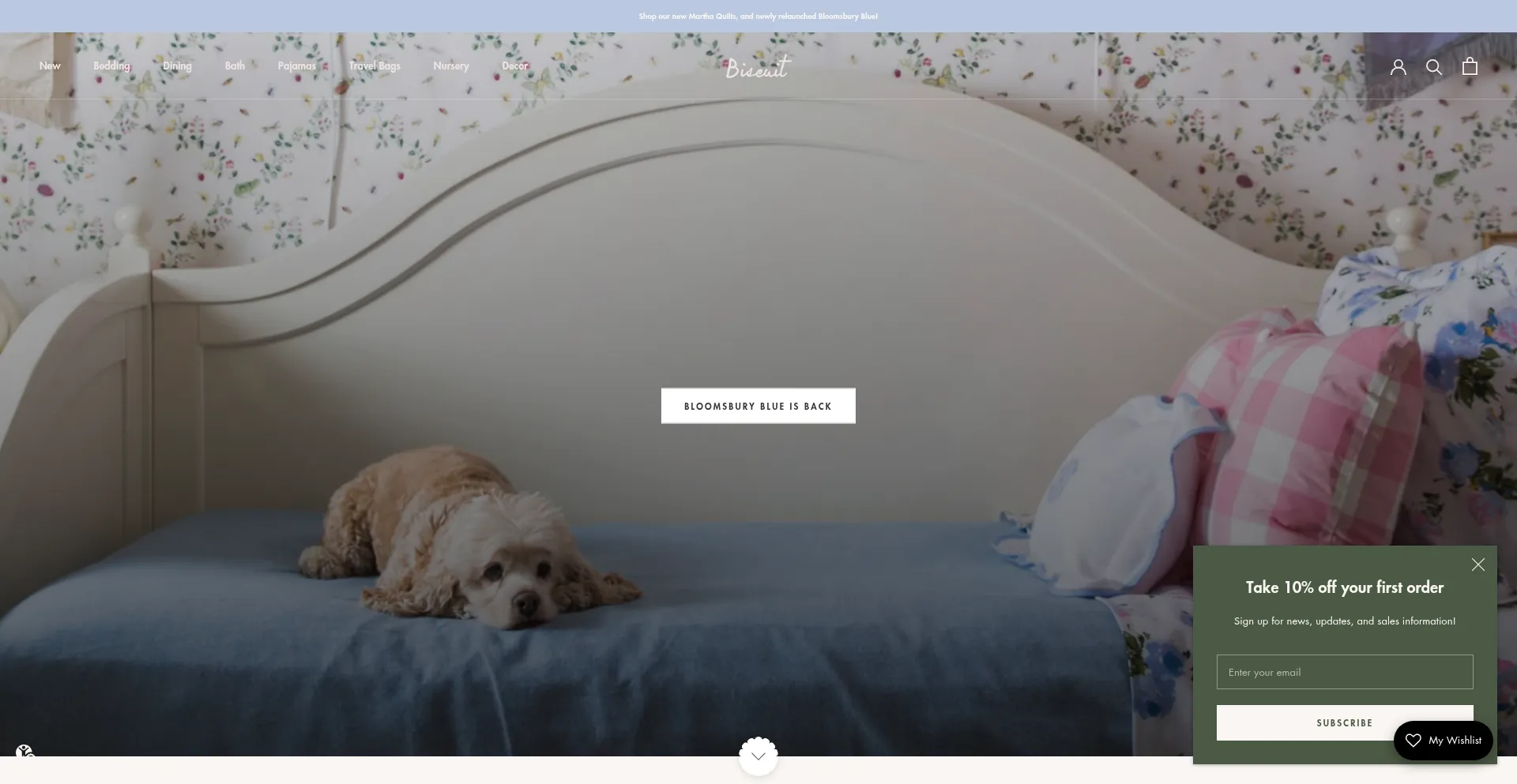 Website screenshot of Biscuit-home.com