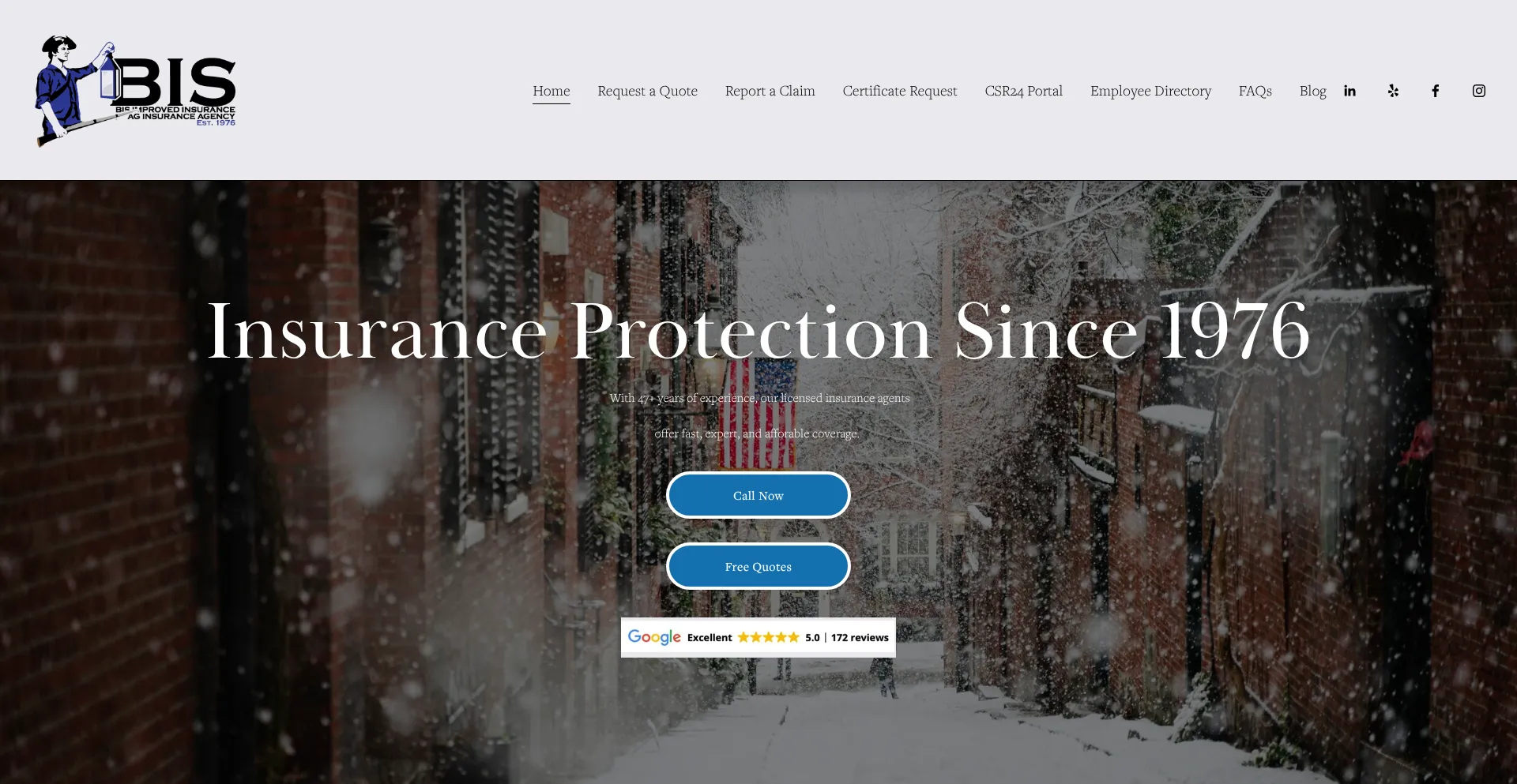 Website screenshot of Bisrm.com