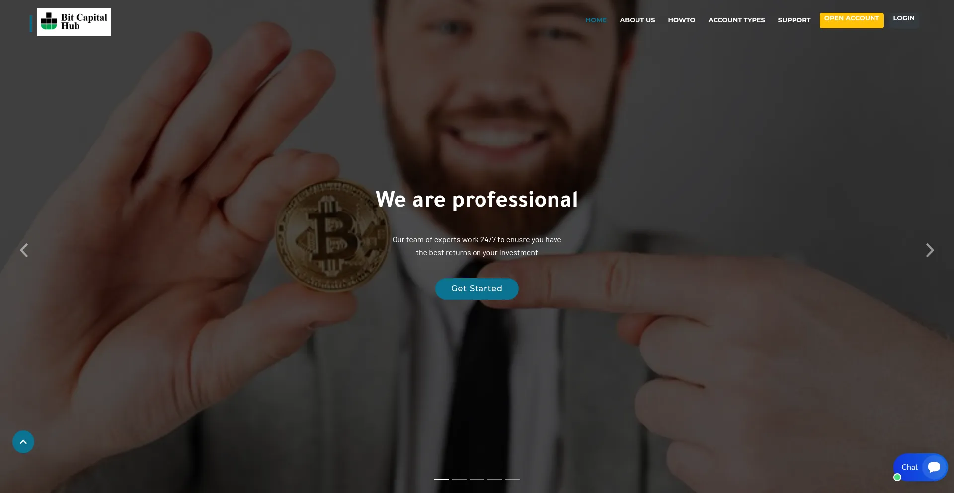 Website screenshot of Bitcapitalhub.com