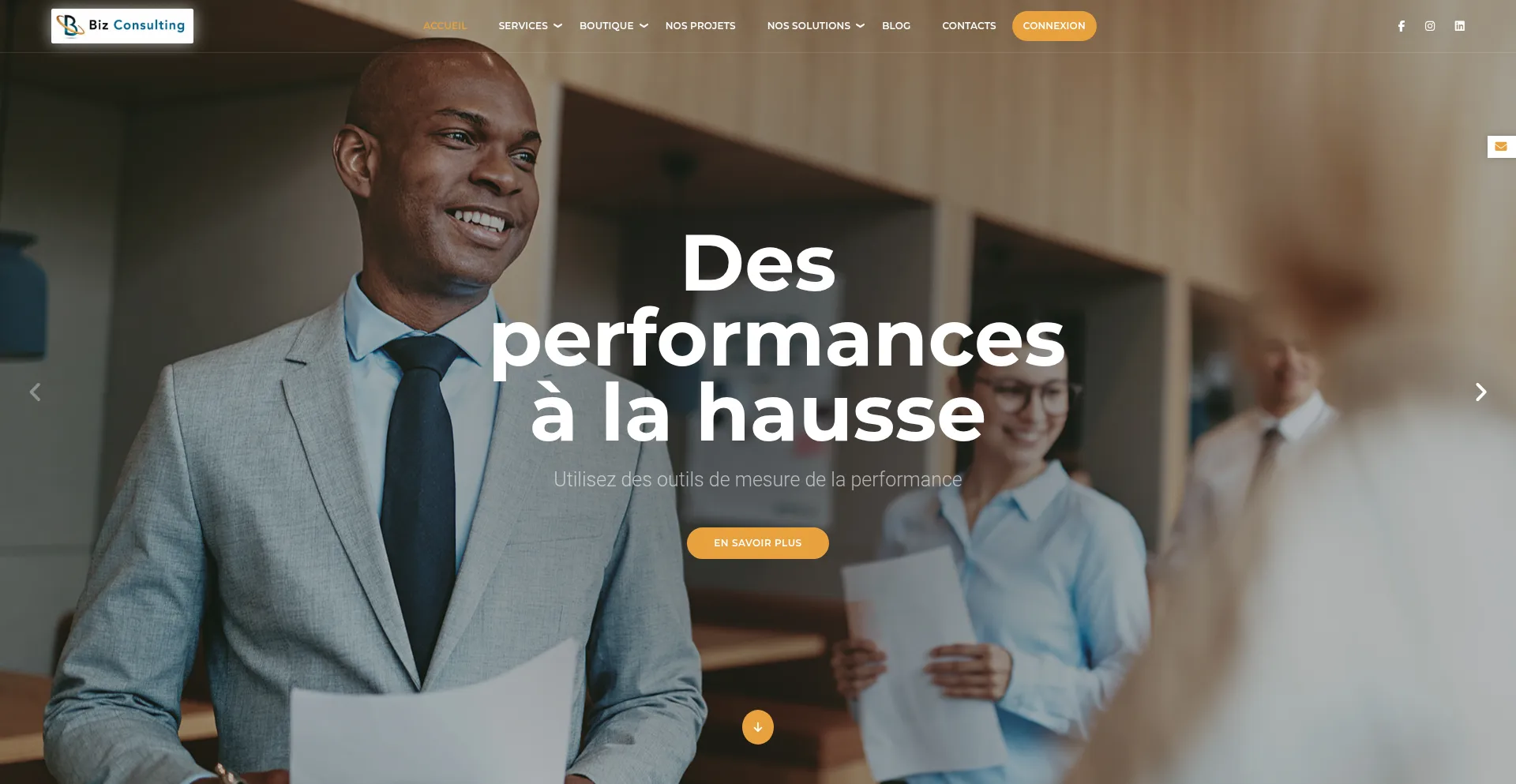 Website screenshot of Bizconsulting-guyane.com