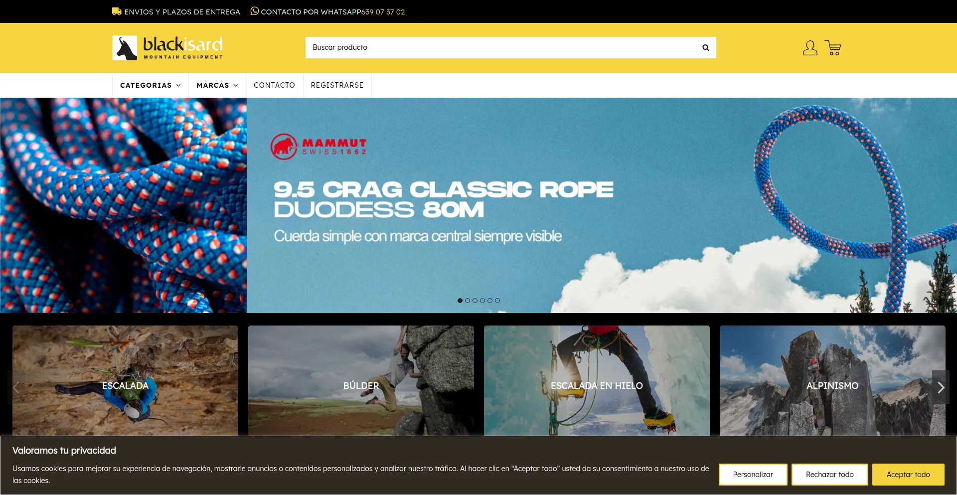 Website screenshot of Blackisard.com