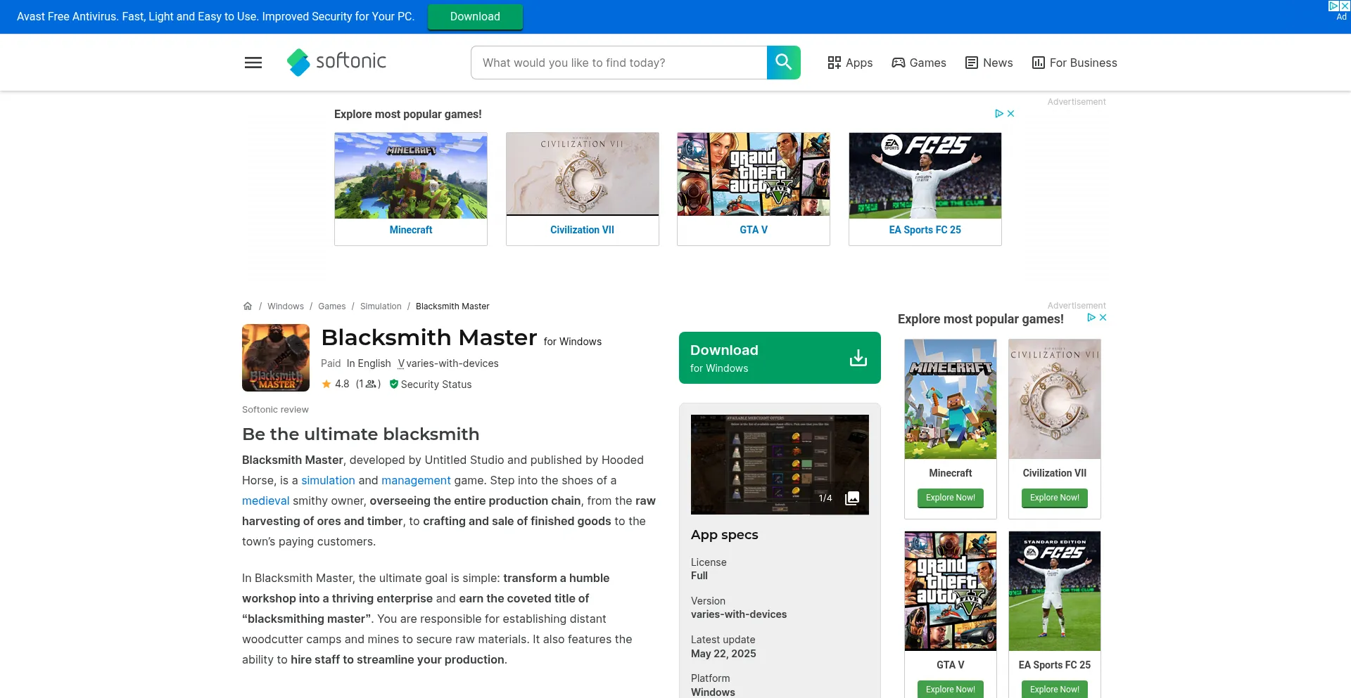 Blacksmith-master.en.softonic.com