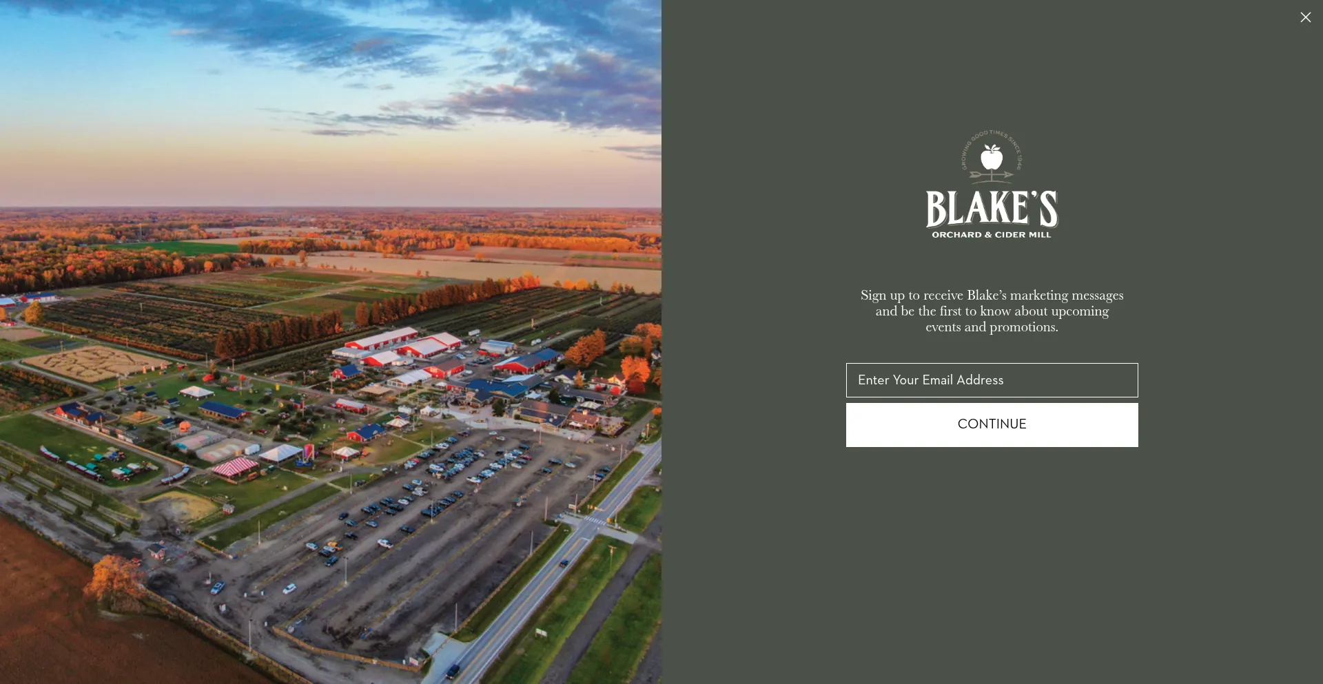 Website screenshot of Blakefarms.com