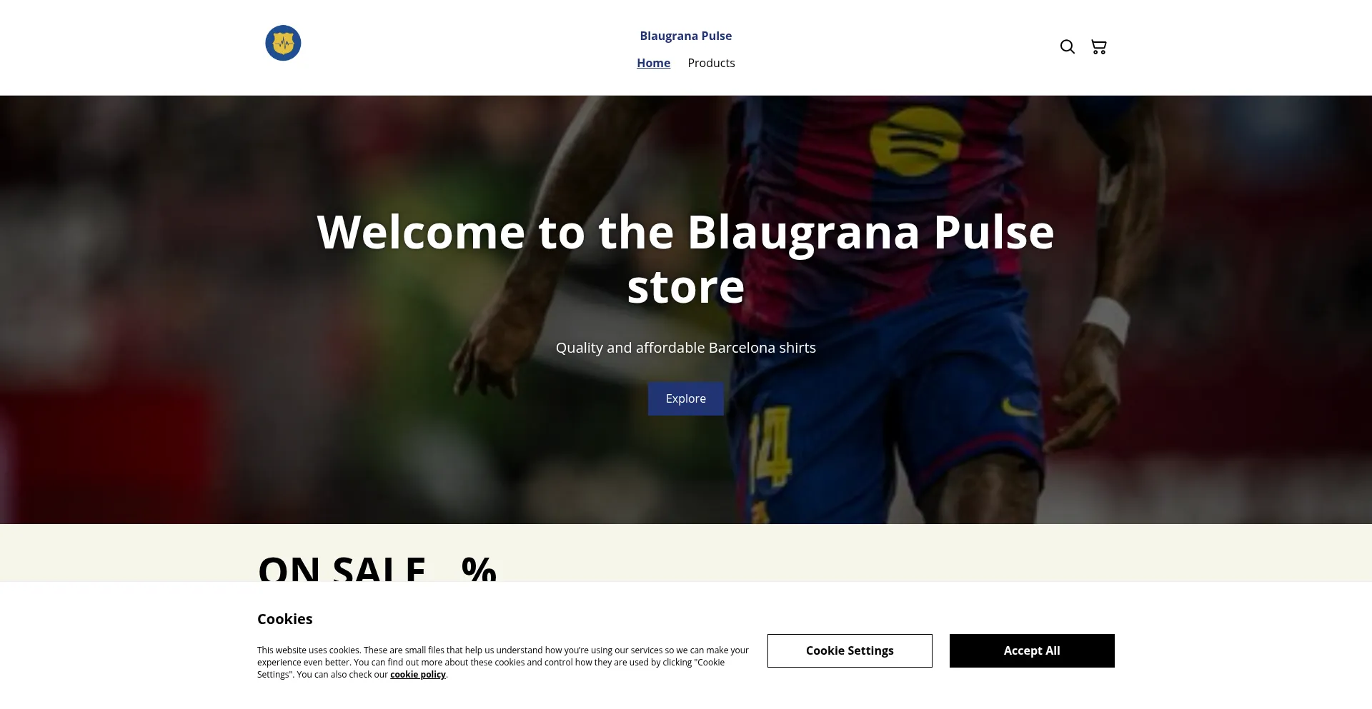 Website screenshot of Blaugranapulse.com