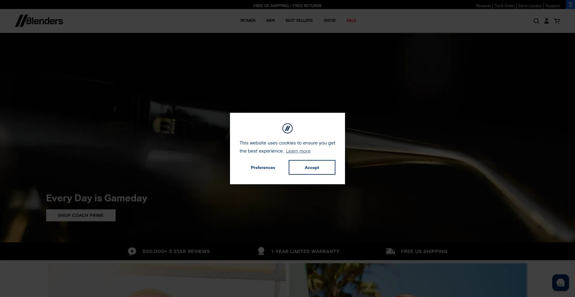 Blenderseyewear.com Screenshot
