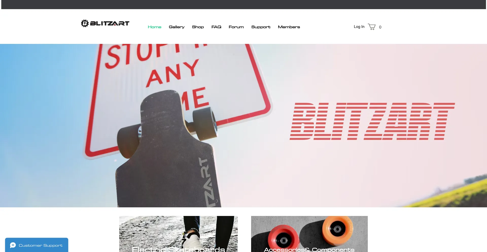 Website screenshot of Blitzarts.com