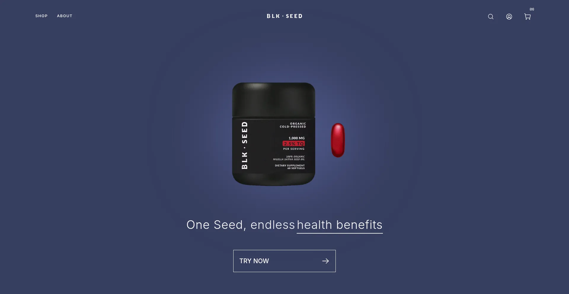 Website screenshot of Blkseed.com