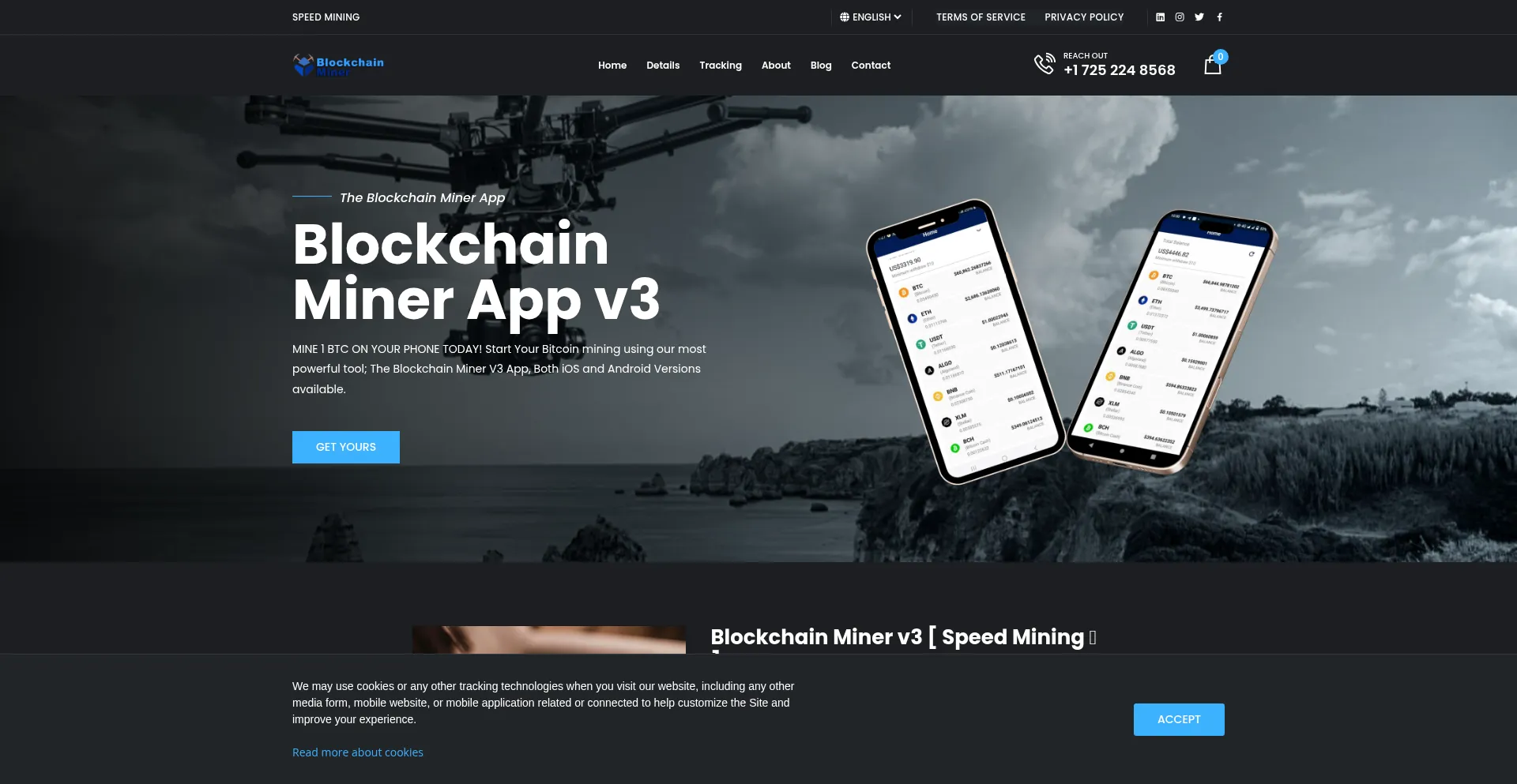 Blockchainminer.app Screenshot