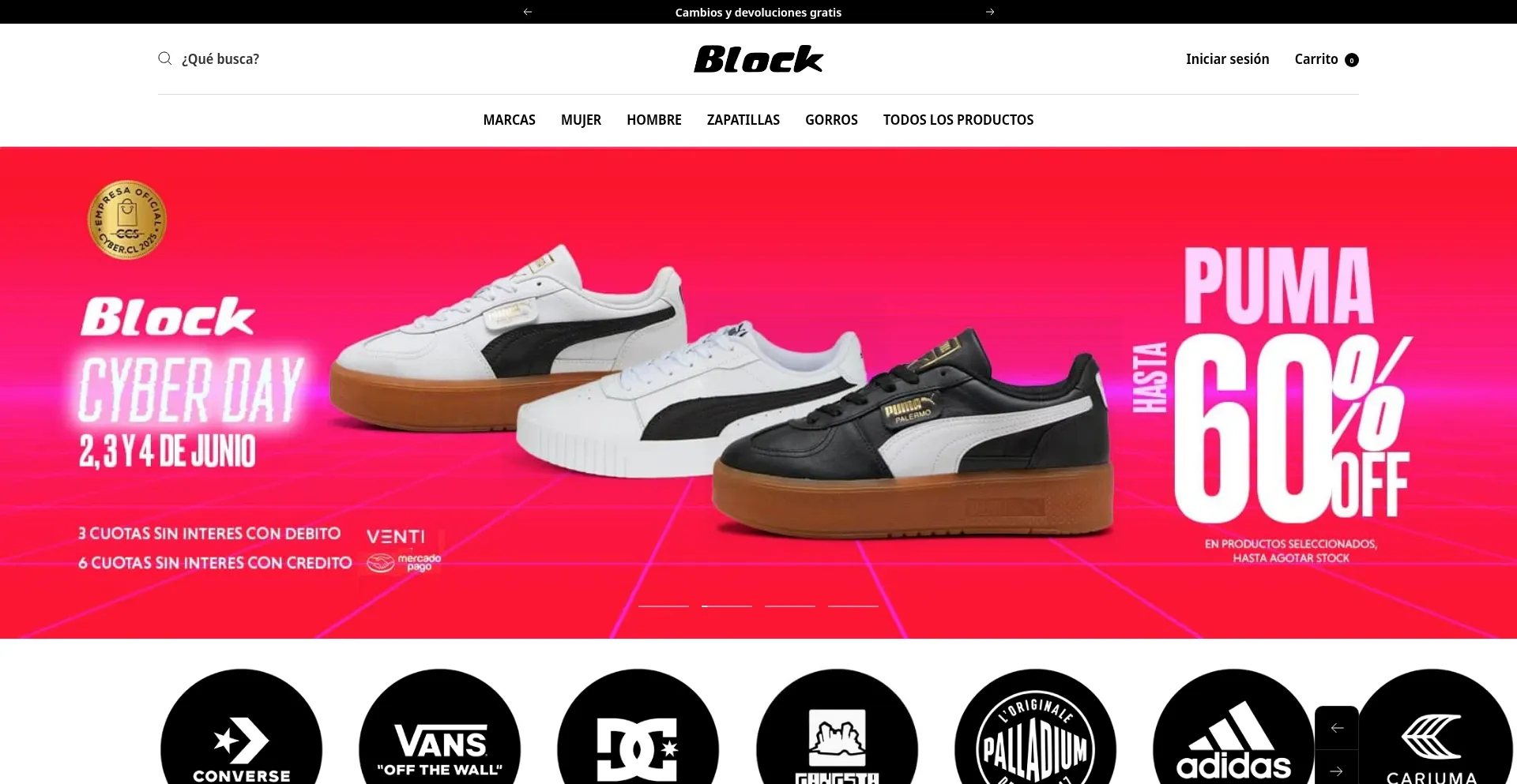 Website screenshot of Blockstorecl.com