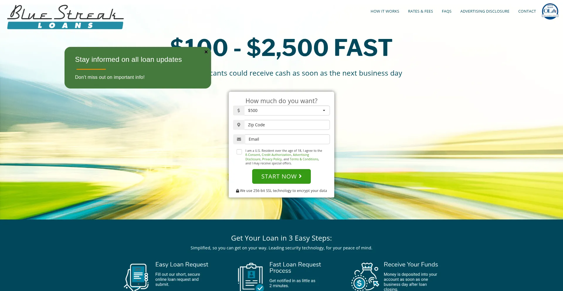 Bluestreakloans.com é Seguro e Confiável?