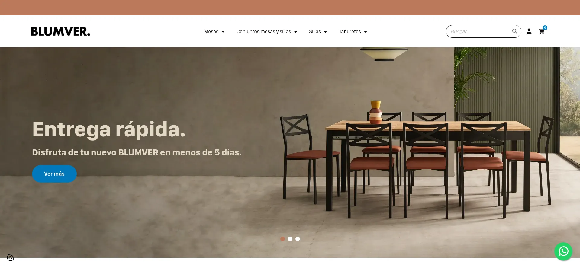 Website screenshot of Blumver.com