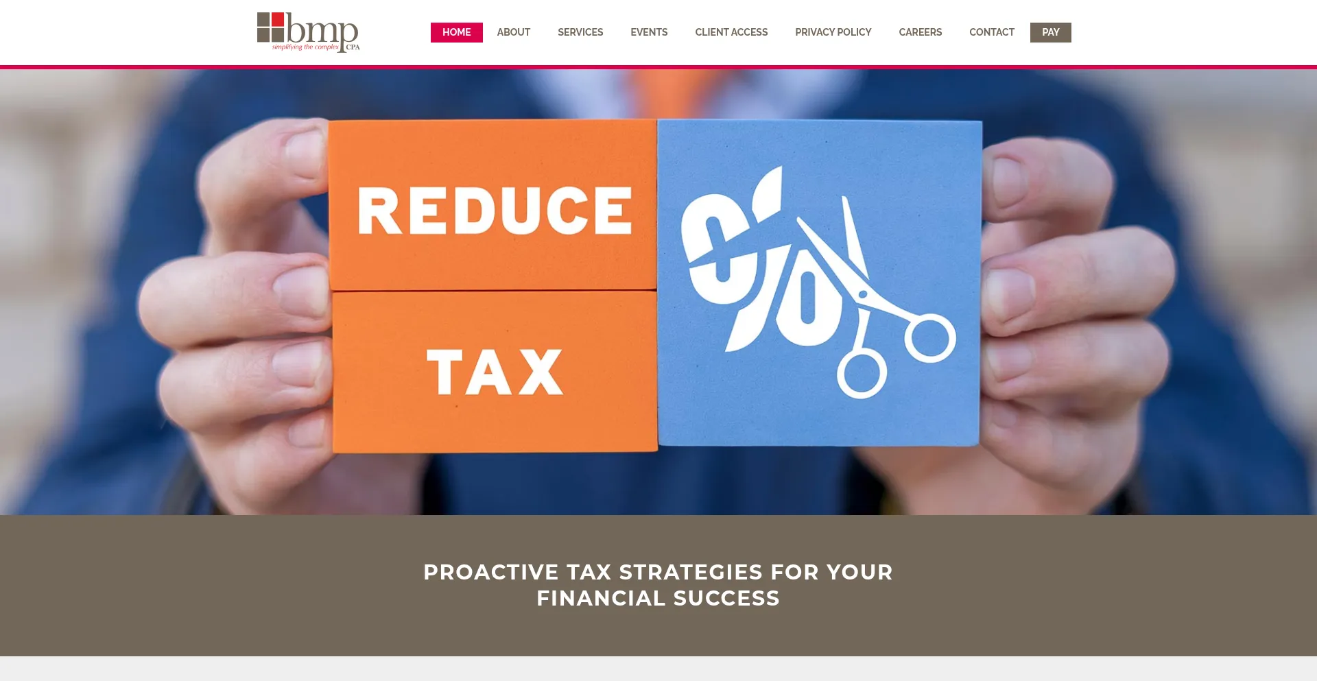 Website screenshot of Bmp-cpa.com