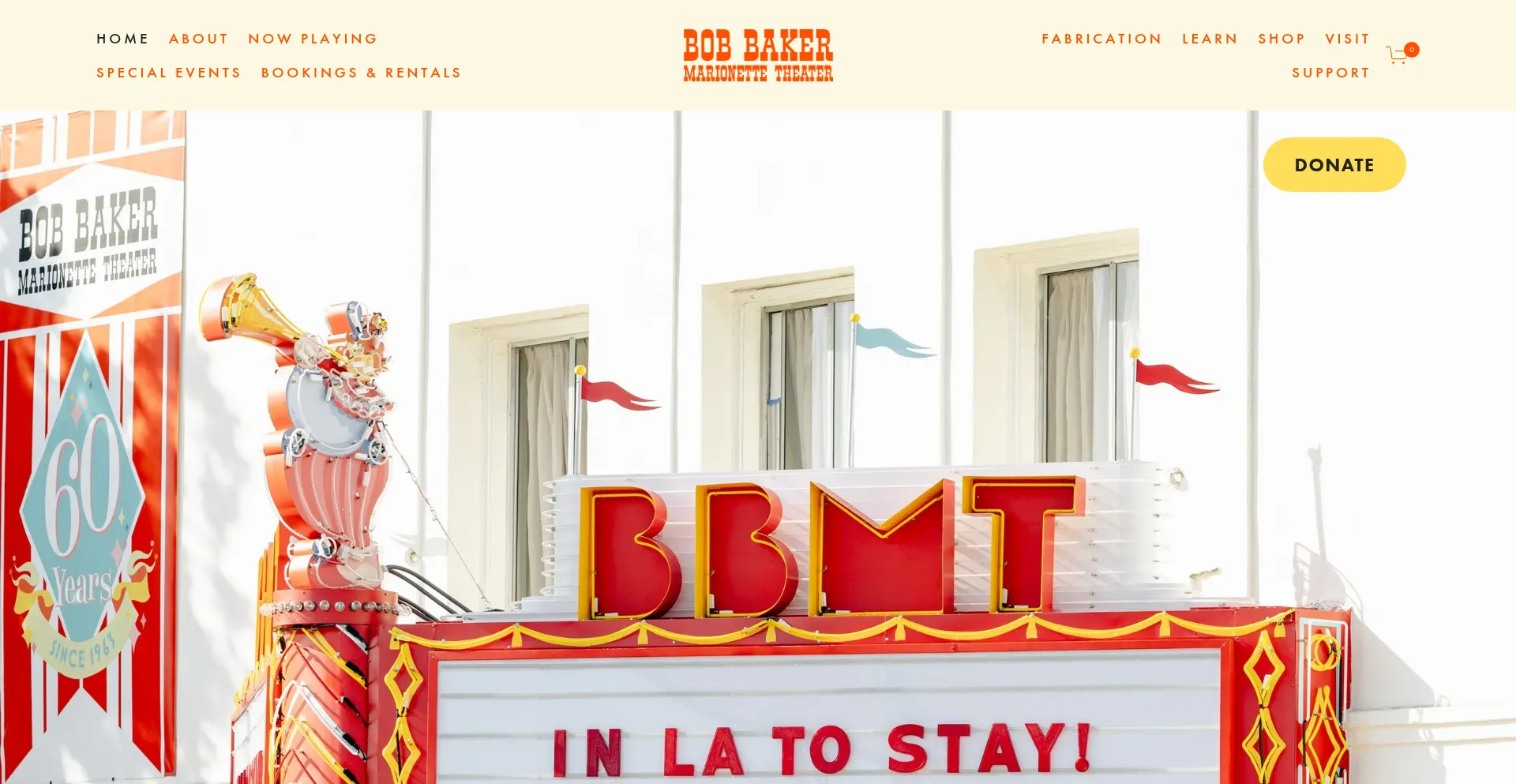 Website screenshot of Bobbakermarionettetheater.com