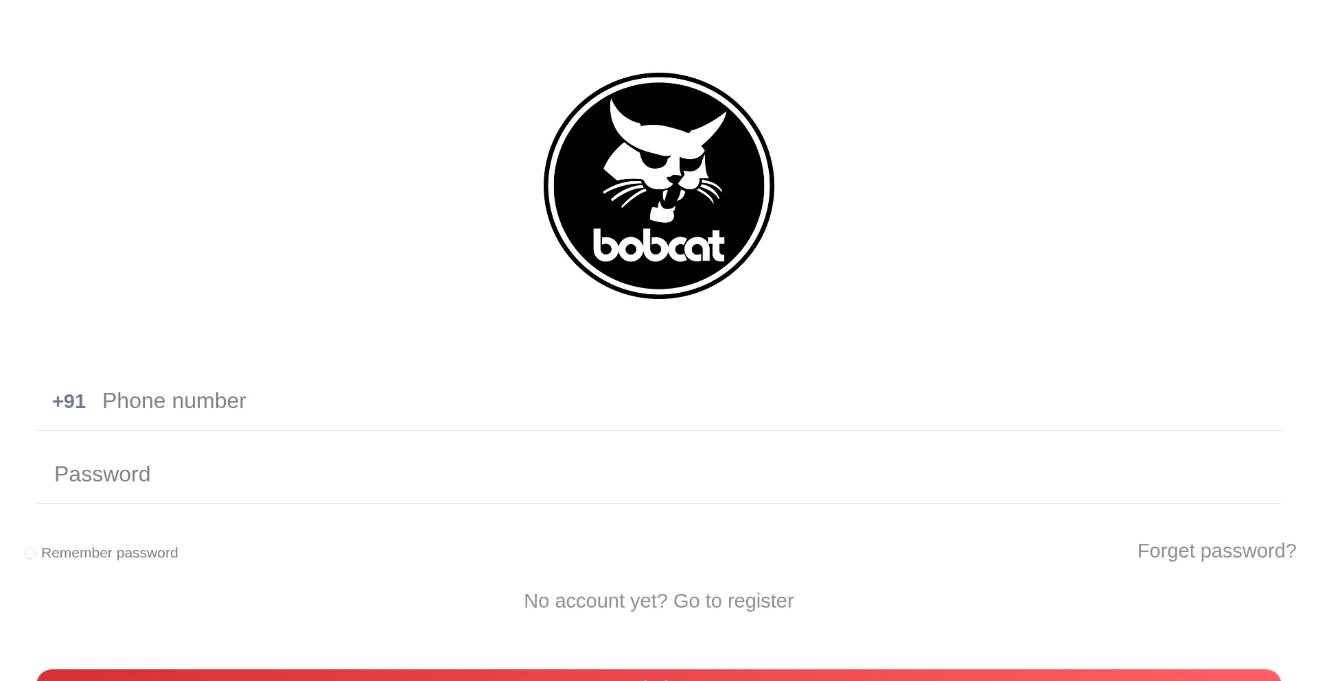 Website screenshot of Bobcatindia.com
