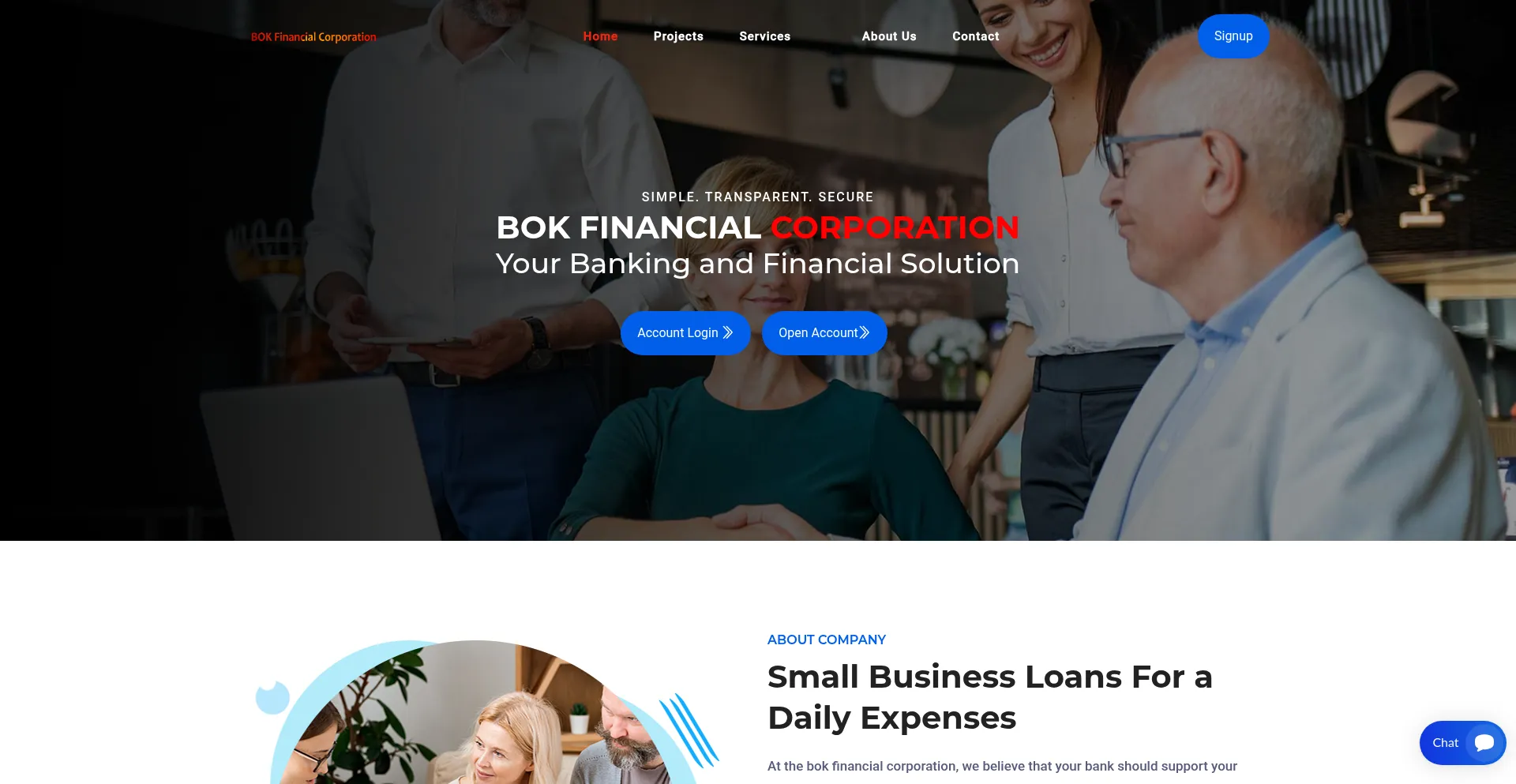 Website screenshot of Bokcorporation.info