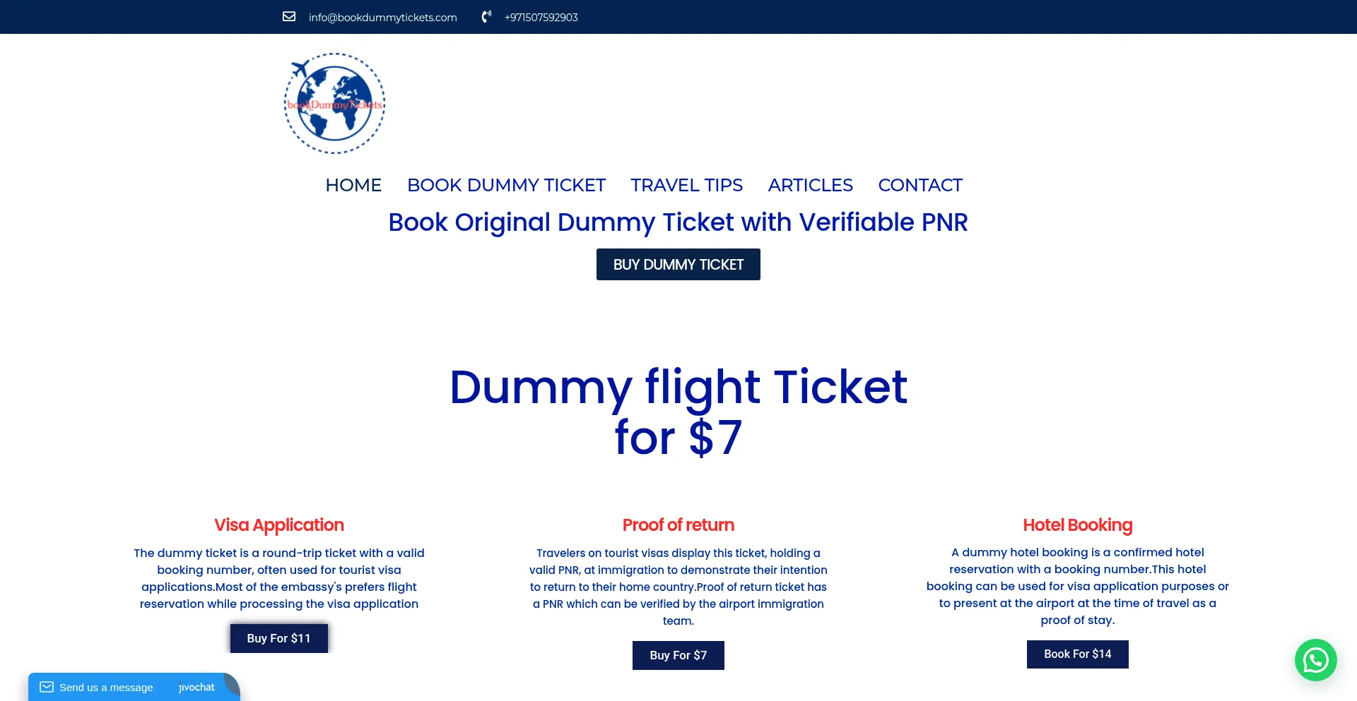 Bookdummytickets.com