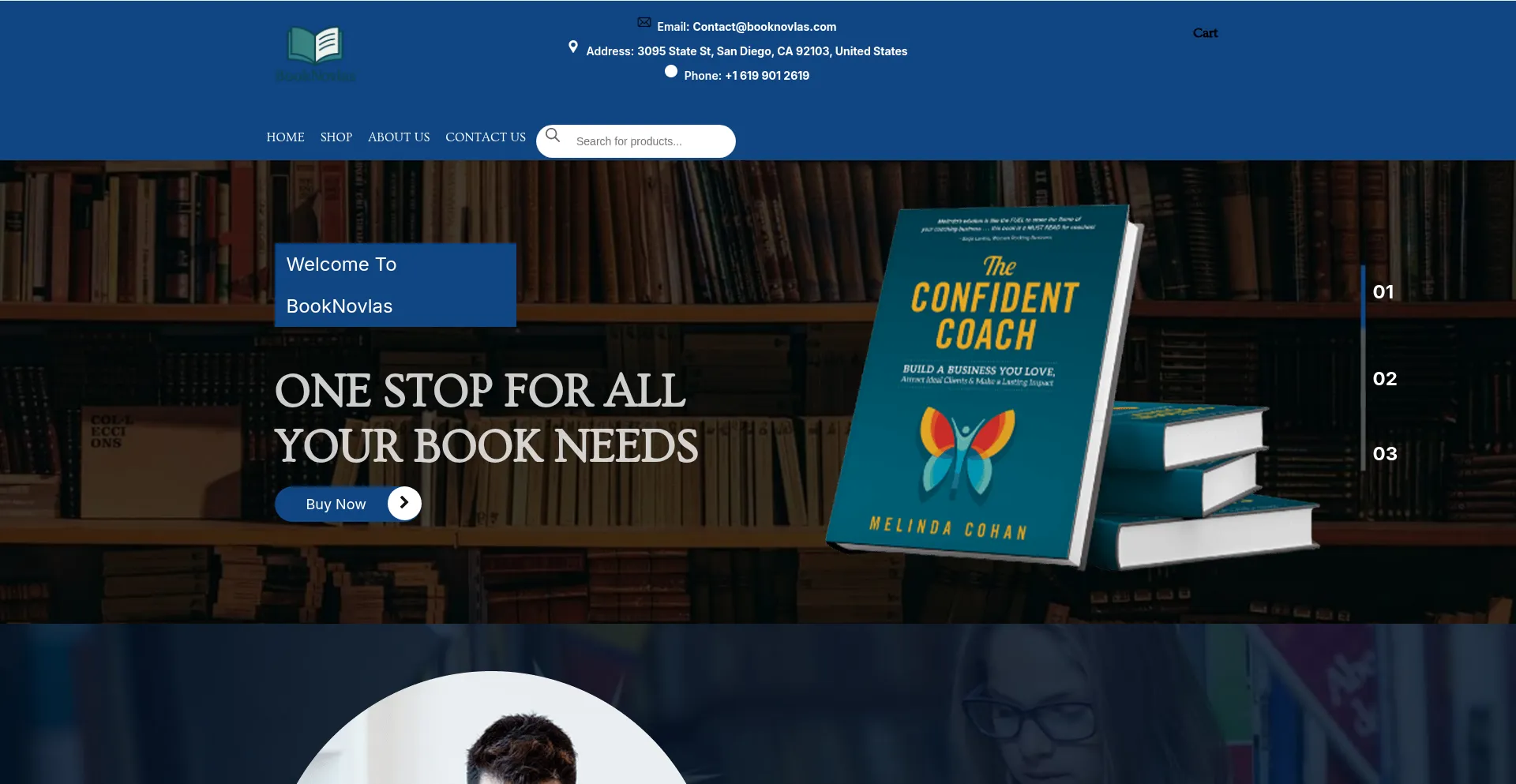 Website screenshot of Booknovlas.com