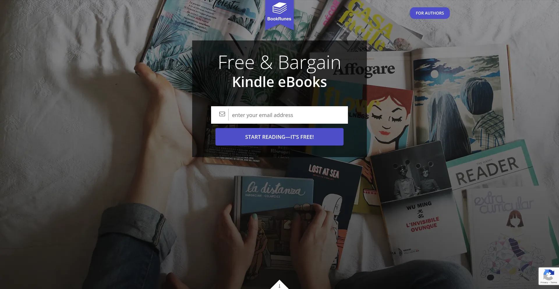 Website screenshot of Bookrunes.com