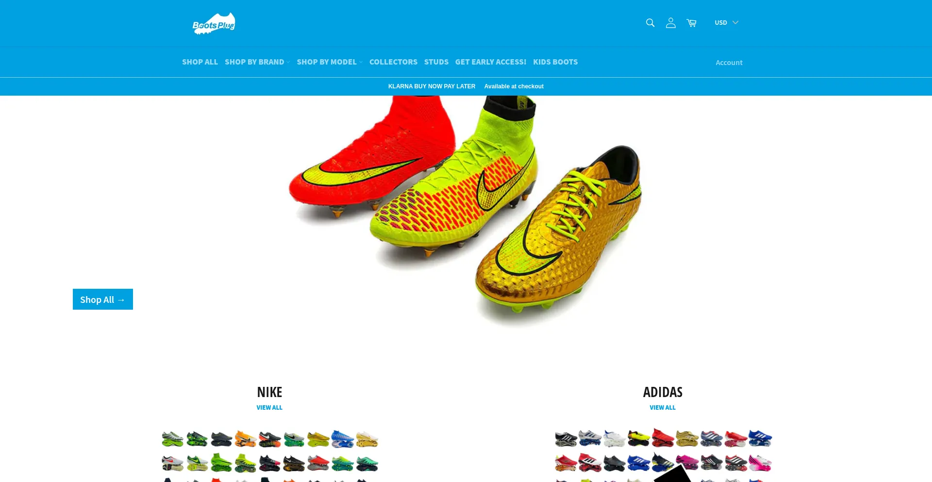 Website screenshot of Bootsplug.com