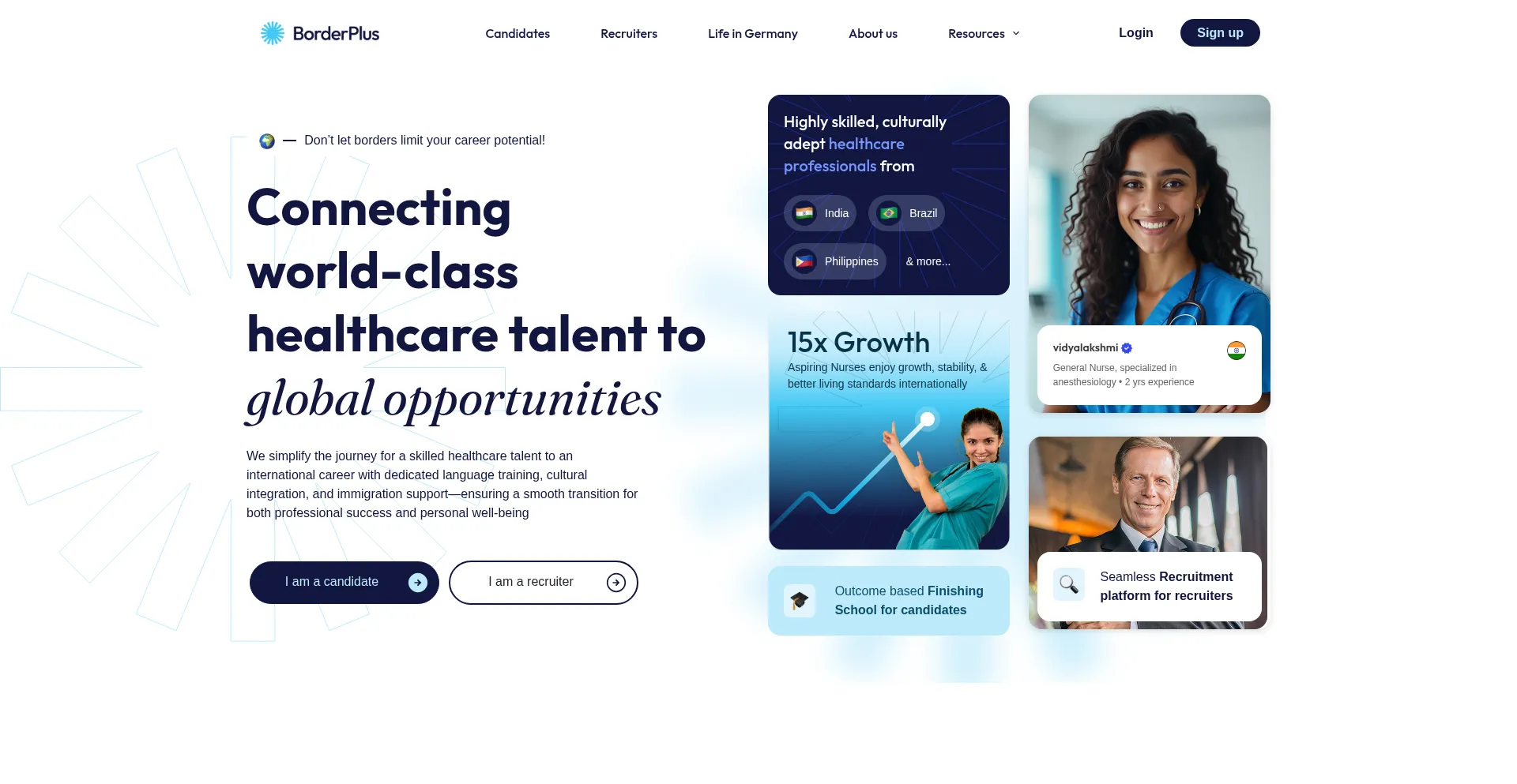 Website screenshot of Borderplus.co