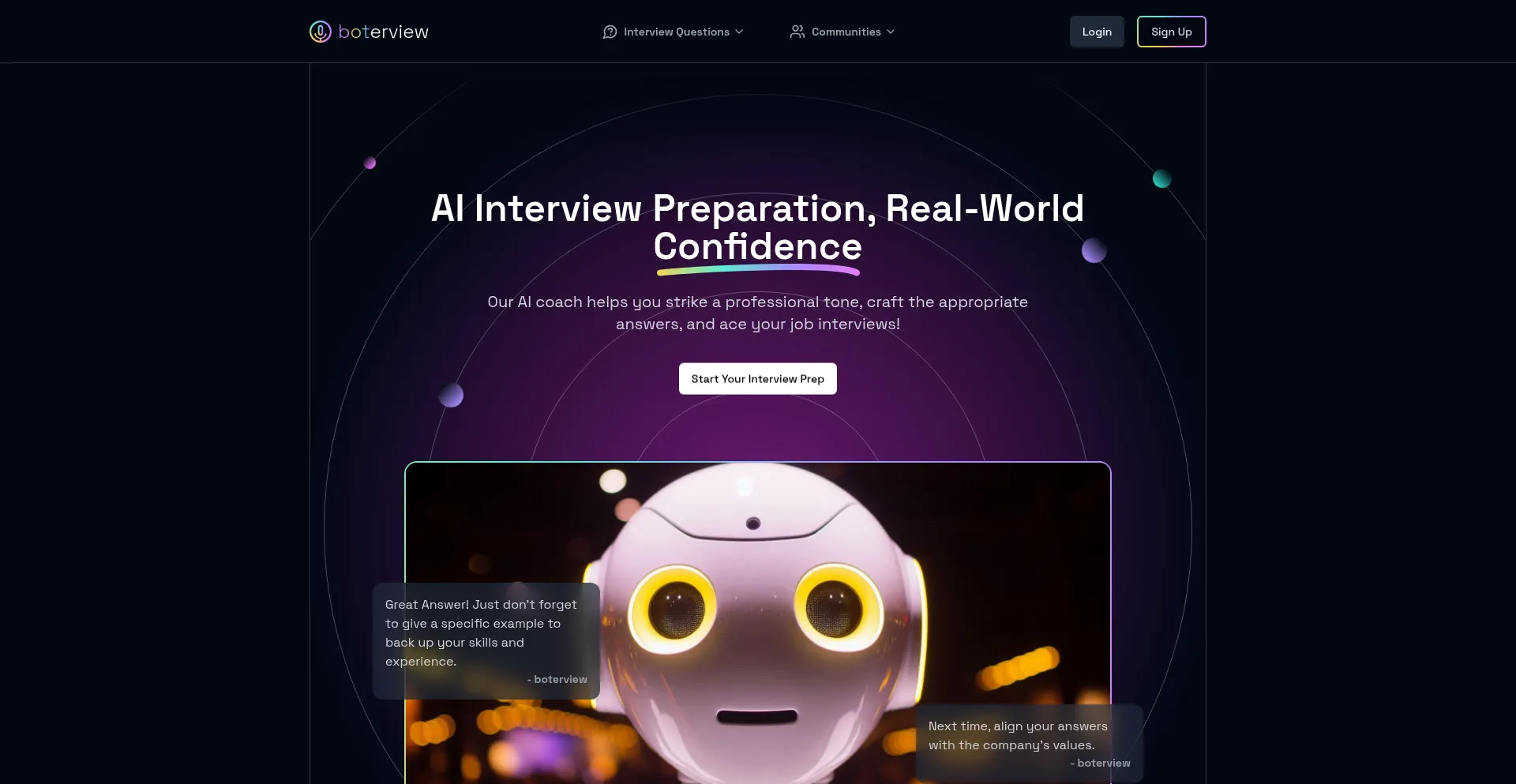 Boterview.com Screenshot