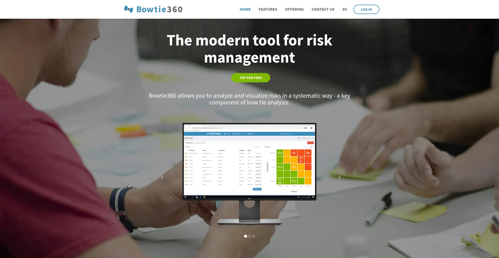 Website screenshot of Bowtie360.com