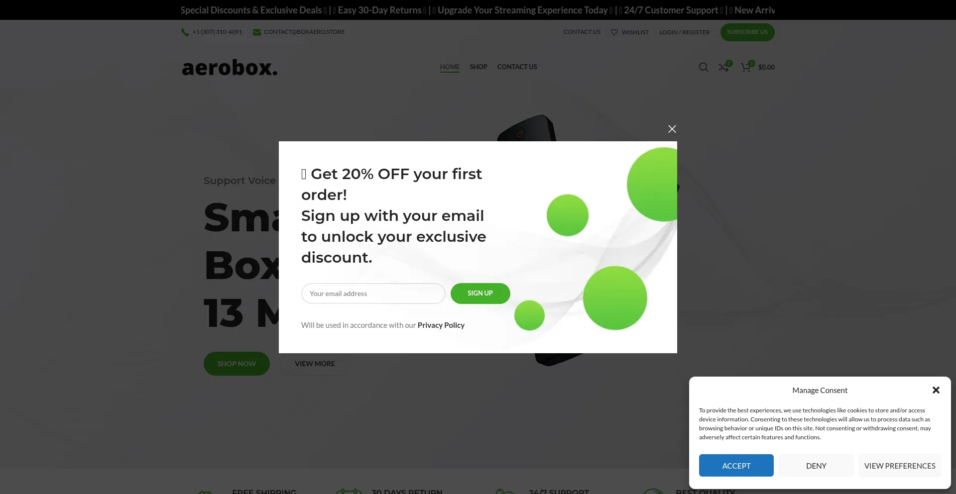 Boxaero.store Screenshot