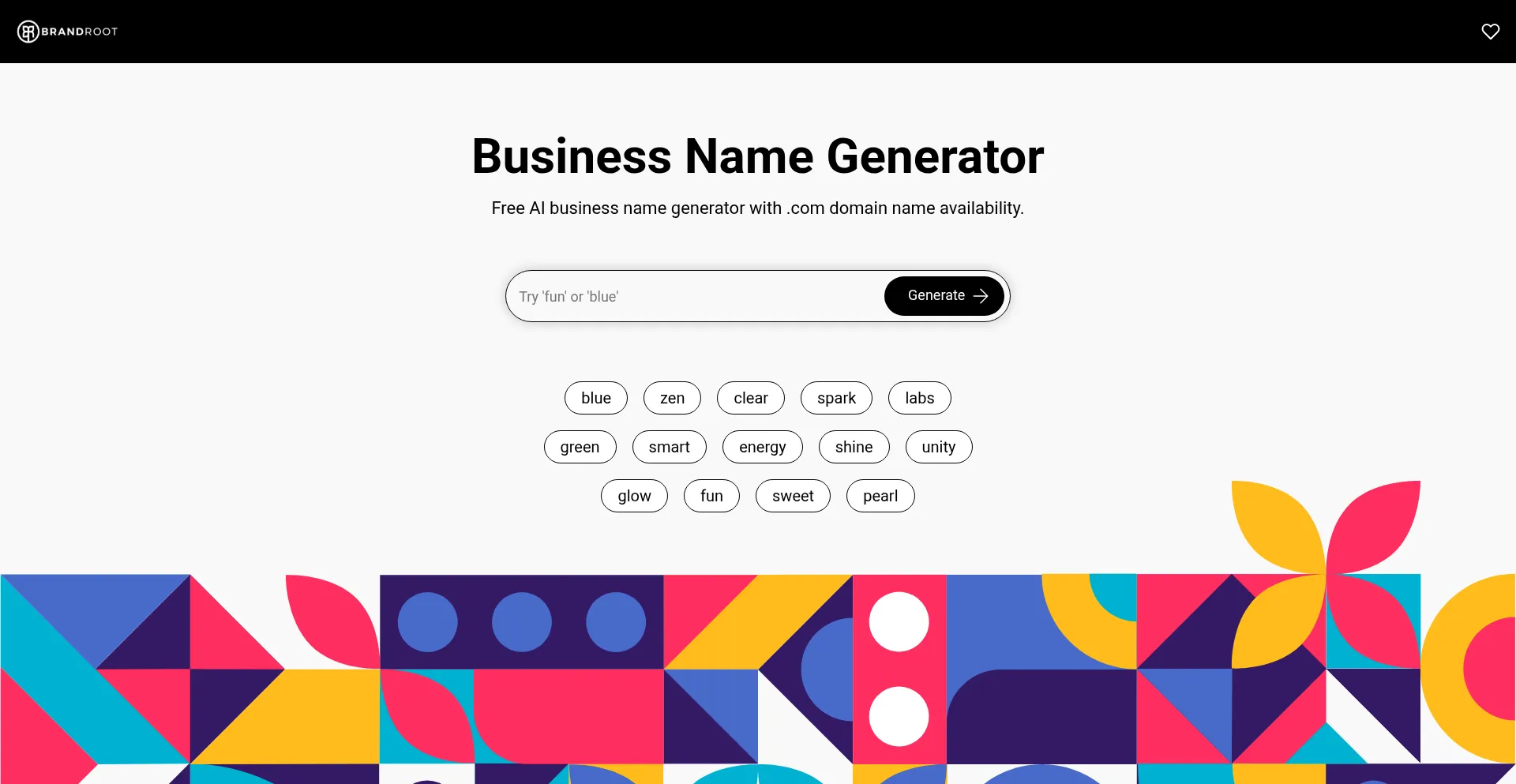 Website screenshot of Brandroot.com