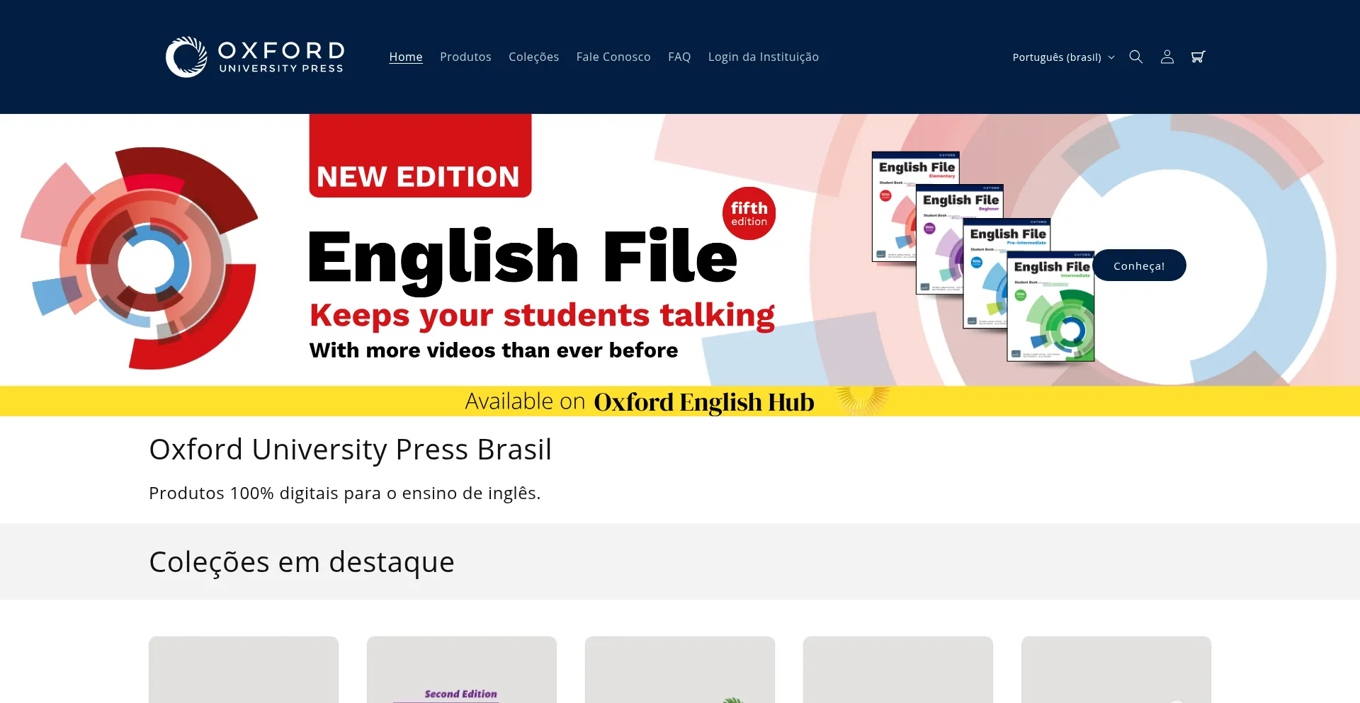 Website screenshot of Brasil.oup.com