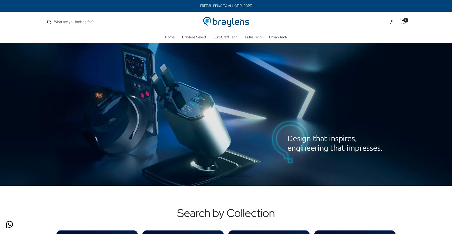 Website screenshot of Braylens.com