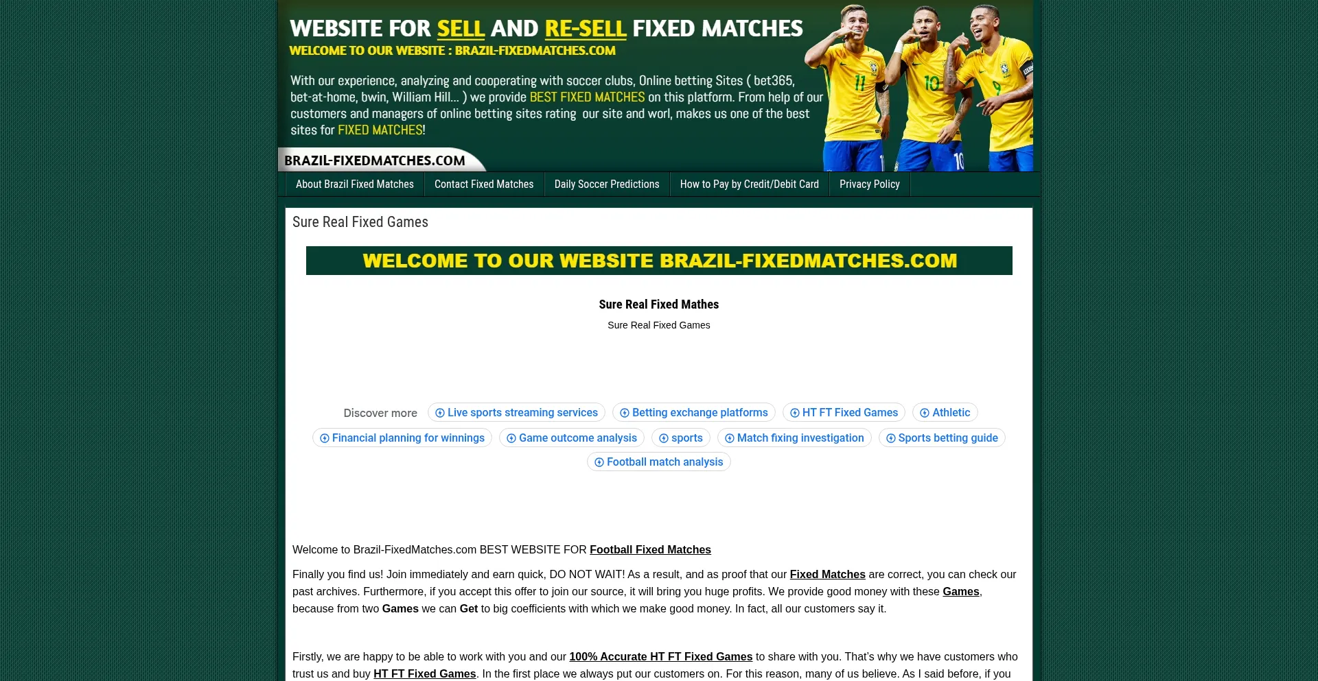 Brazil-fixed-matches.com
