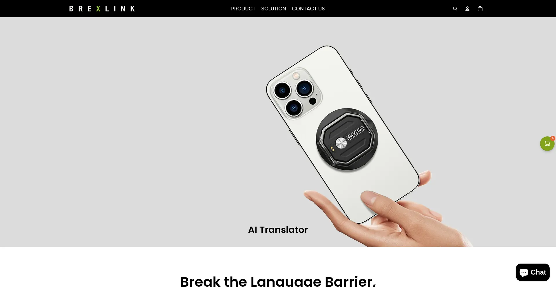 Website screenshot of Brexlink.com