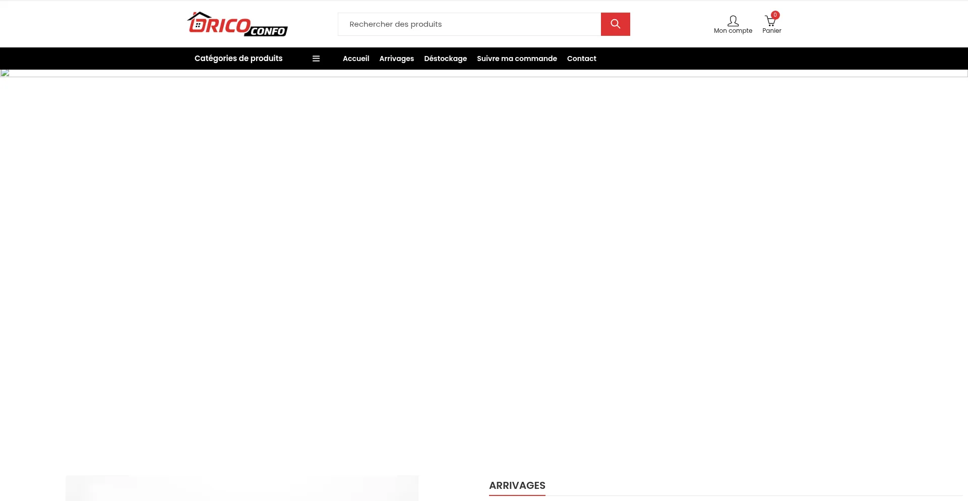 Website screenshot of Bricoconfo.com