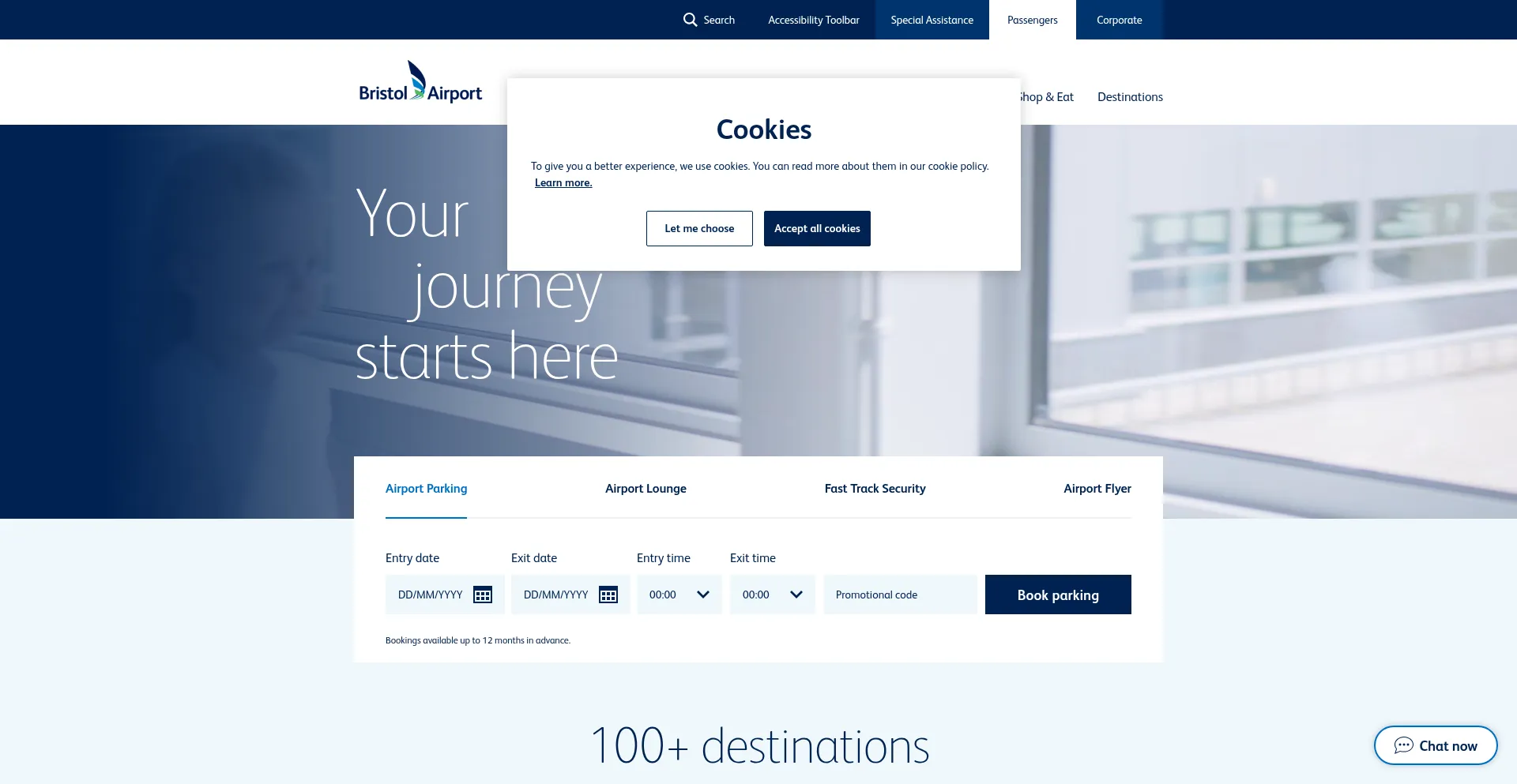 Bristolairport.co.uk Screenshot
