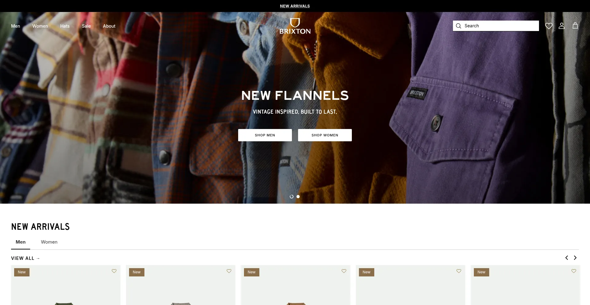 Website screenshot of Brixton.com