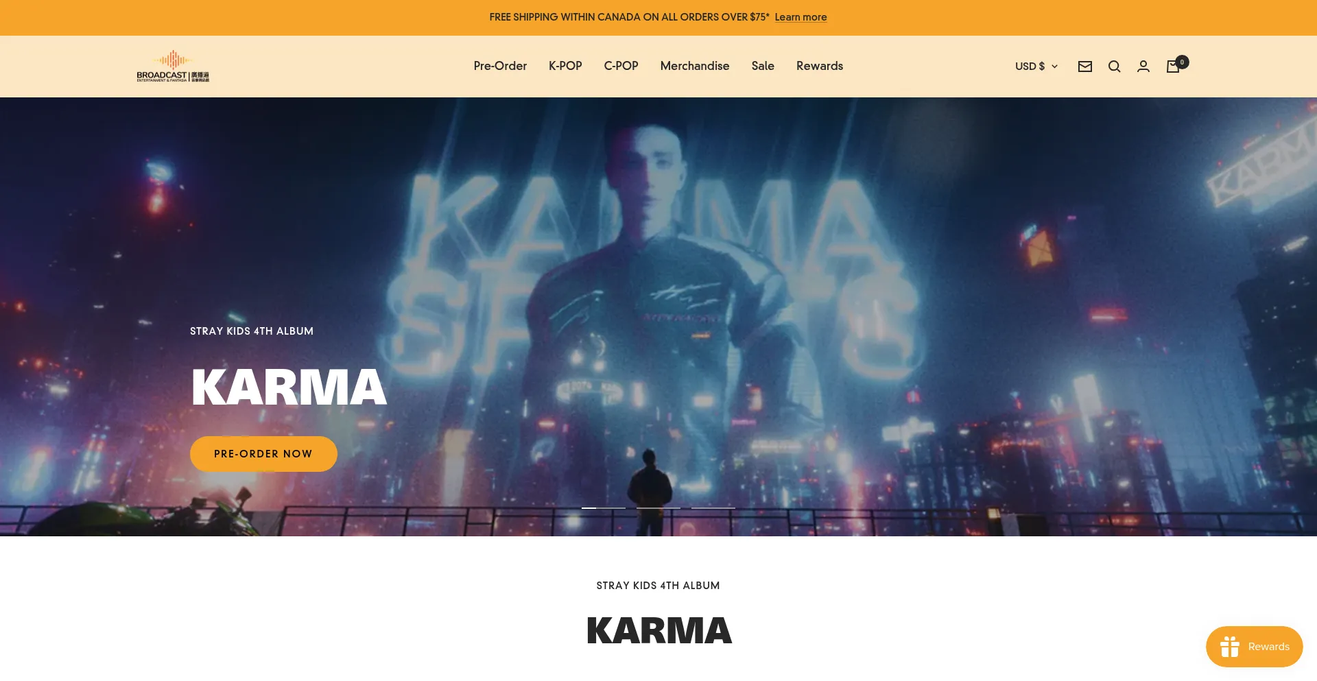 Website screenshot of Broadcastfantasia.com