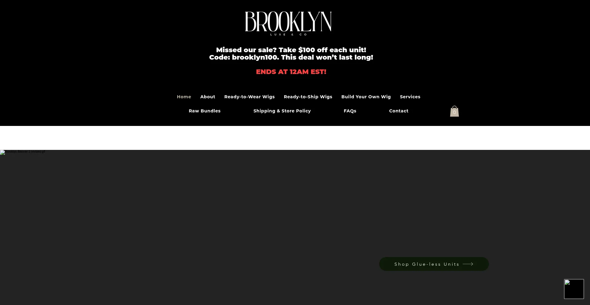 Website screenshot of Brooklynluxeandco.com