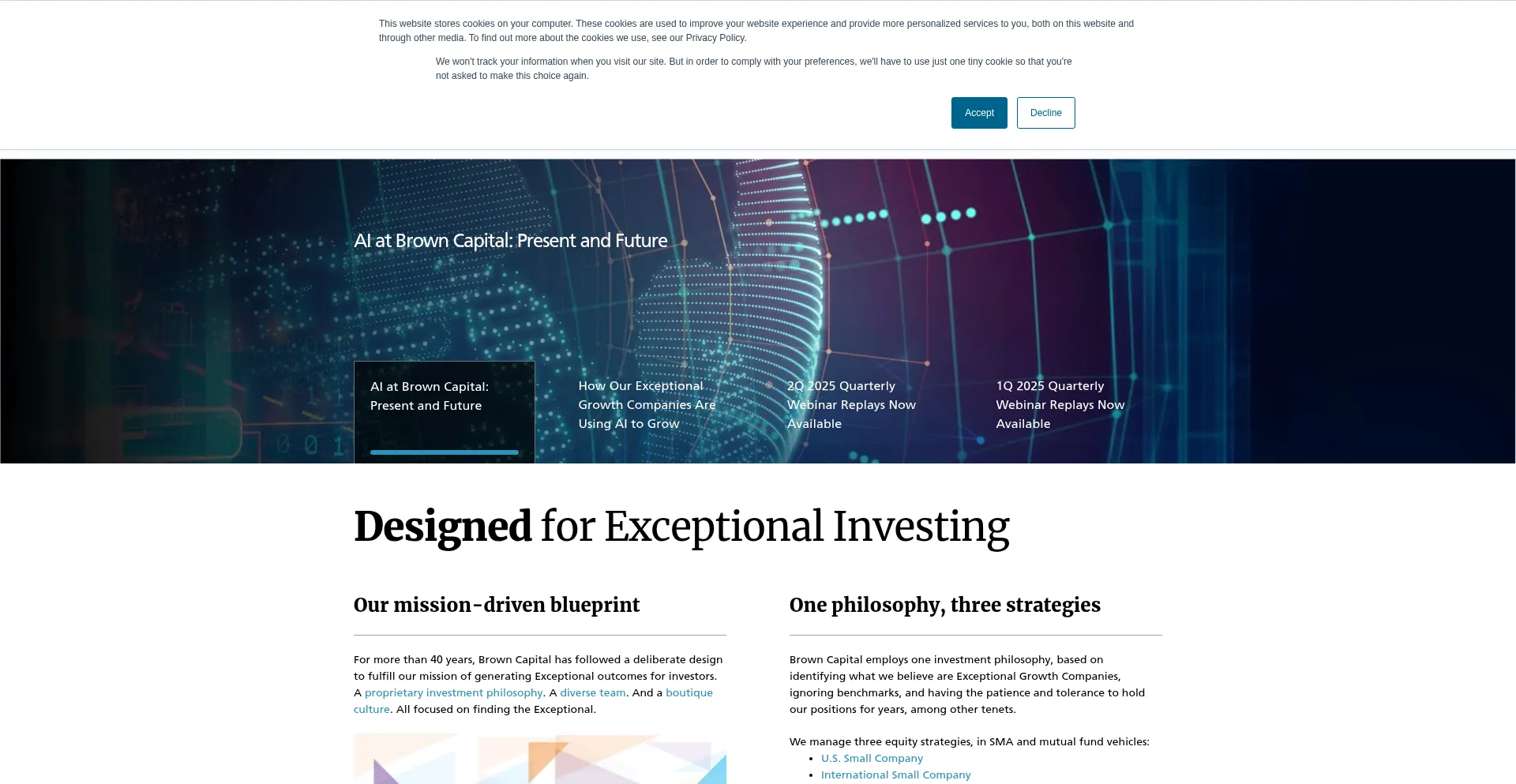 Website screenshot of Browncapital.com