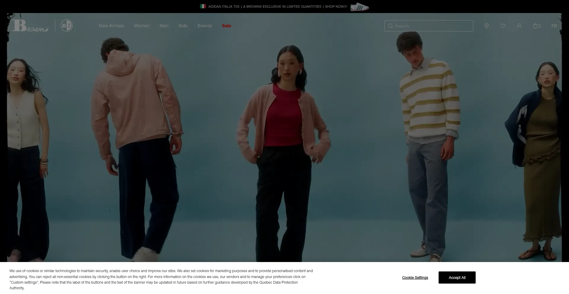 Website screenshot of Brownsshoes.com