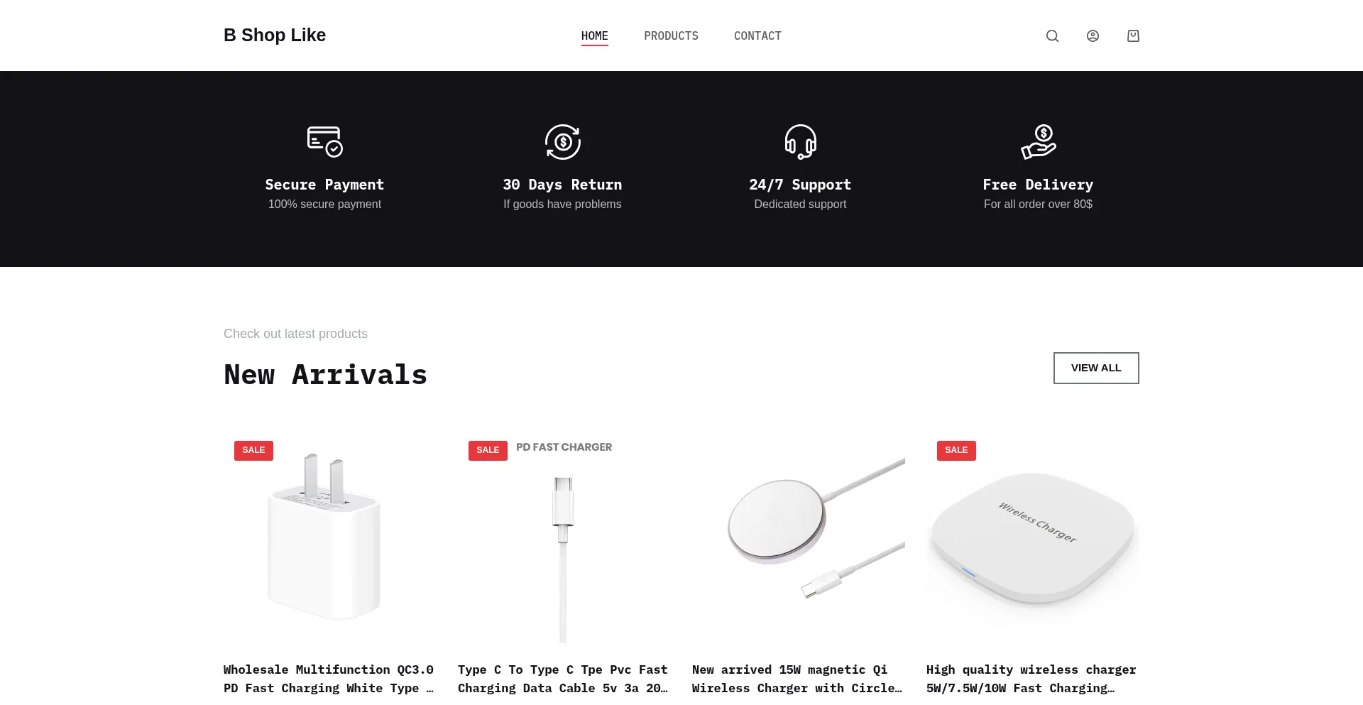 Website screenshot of Bshoplike.com