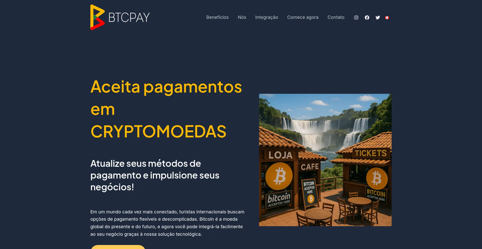 Website screenshot of Btcpay.website