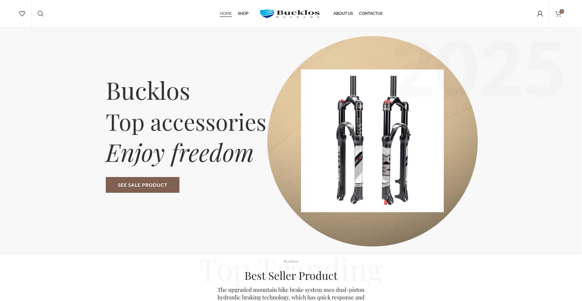 Website screenshot of Bucklos.com